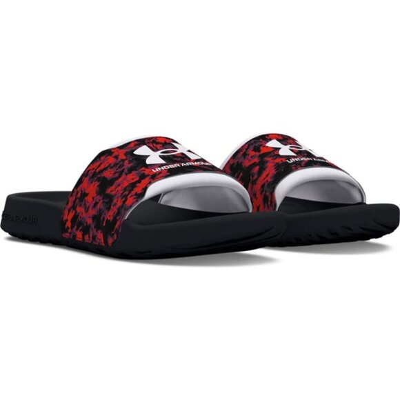 〽️Men Slide Sandal Black Red Slip-on Classic Comfort Streetwear Open-Toe Shoes main image 4